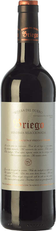 8,95 € | Red wine Briego Vendimia Seleccionada Young D.O. Ribera del Duero Castilla y León Spain Tempranillo Bottle 75 cl