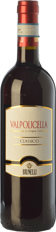 17,95 € | Vinho tinto Brunelli Classico D.O.C. Valpolicella Vêneto Itália Corvina, Rondinella, Corvinone 75 cl