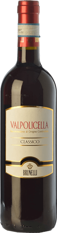 17,95 € | Vino tinto Brunelli Classico D.O.C. Valpolicella Veneto Italia Corvina, Rondinella, Corvinone 75 cl