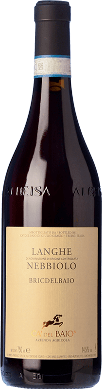 16,95 € | Vinho tinto Cà del Baio Langhe Bric del Baio Crianza D.O.C. Piedmont Piemonte Itália Nebbiolo 75 cl