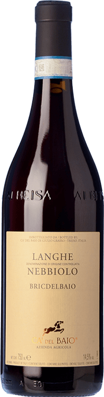 16,95 € Spedizione Gratuita | Vino rosso Cà del Baio Langhe Bric del Baio Crianza D.O.C. Piedmont