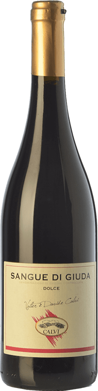 11,95 € Free Shipping | Sweet wine Calvi Sangue di Giuda D.O.C. Oltrepò Pavese Lombardia Italy Barbera, Croatina, Rara Bottle 75 cl
