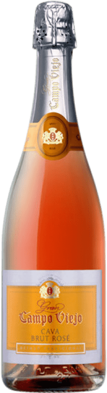 12,95 € Free Shipping | Rosé sparkling Campo Viejo Gran Rosé Brut D.O. Cava Catalonia Spain Trepat Bottle 75 cl