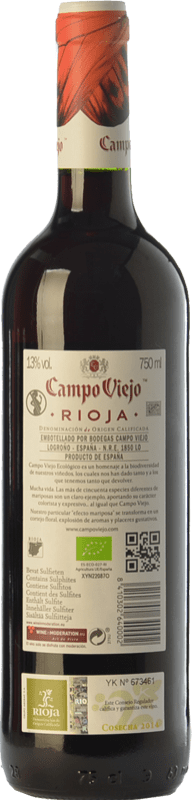 6,95 € | Red wine Campo Viejo Ecológico Joven D.O.Ca. Rioja The Rioja Spain Tempranillo Bottle 75 cl