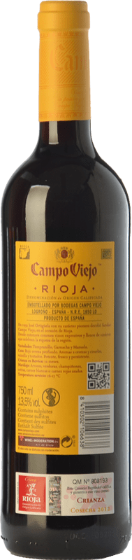 6,95 € Free Shipping | Red wine Campo Viejo Crianza D.O.Ca. Rioja The Rioja Spain Tempranillo, Grenache, Mazuelo Bottle 75 cl
