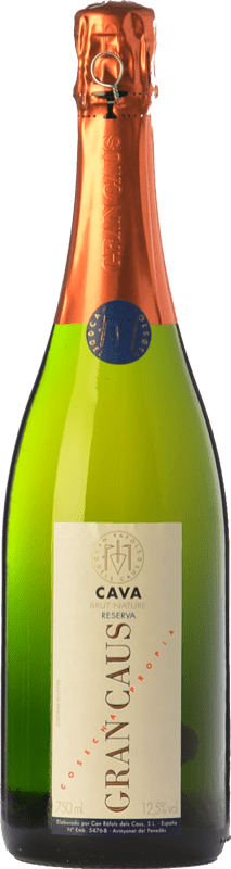 Envio grátis | Espumante Branco Can Ràfols Gran Caus Brut Nature — Bruto Natural Reserva D.O. Cava Catalunha Espanha Macabeo, Xarel·lo, Chardonnay 75 cl