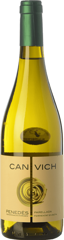 12,95 € Free Shipping | White wine Can Vich Fermentat en Bóta Crianza D.O. Penedès Catalonia Spain Parellada Bottle 75 cl