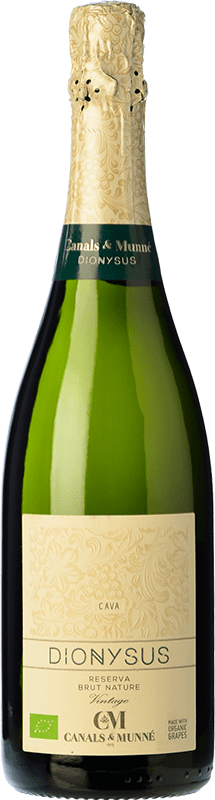 Envoi gratuit | Blanc mousseux Canals & Munné Dionysus Eco Brut Nature Réserve D.O. Cava Catalogne Espagne Macabeo, Xarel·lo, Chardonnay 75 cl