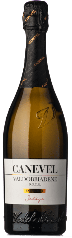 Бесплатная доставка | Белое игристое Canevel Экстра сухой D.O.C.G. Prosecco di Conegliano-Valdobbiadene Treviso Италия Glera 75 cl