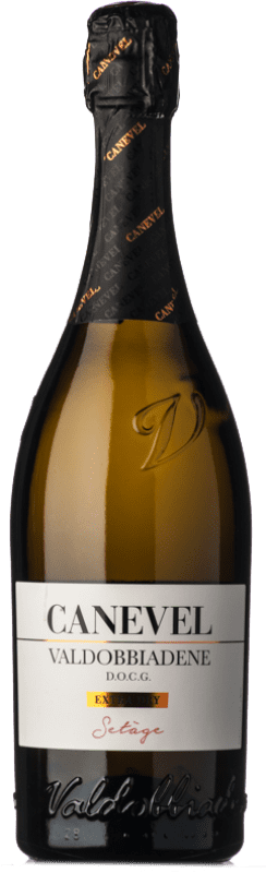 15,95 € | Белое игристое Canevel Экстра сухой D.O.C.G. Prosecco Treviso Италия Glera 75 cl