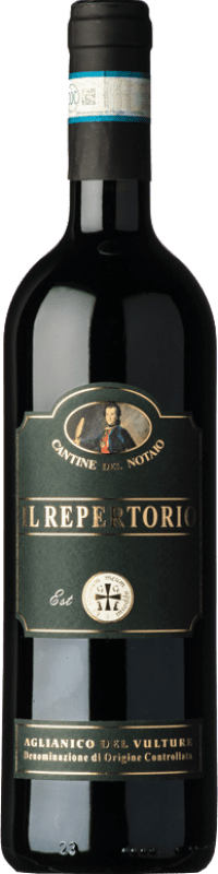 16,95 € | Красное вино Cantine del Notaio Il Repertorio D.O.C. Aglianico del Vulture Базиликата Италия Aglianico 75 cl