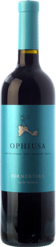 19,95 € | Red wine Cap de Barbaria Ophiusa Young I.G.P. Vi de la Terra de Formentera Balearic Islands Spain Merlot, Cabernet Sauvignon, Monastrell, Fogoneu Bottle 75 cl