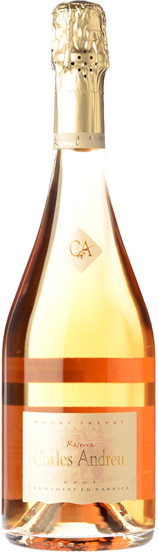 19,95 € | 玫瑰气泡酒 Carles Andreu Rosat Barrica 香槟 预订 D.O. Cava 加泰罗尼亚 西班牙 Trepat 75 cl