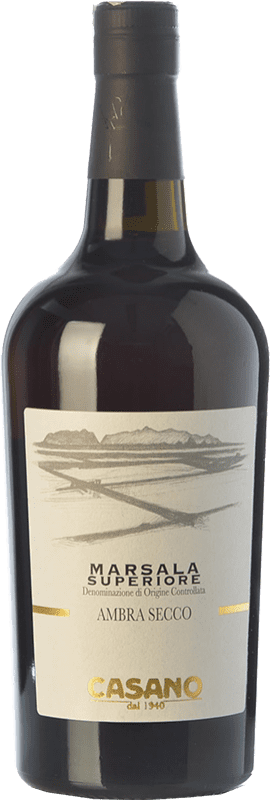 19,95 € | 强化酒 Casano Superiore Ambra Secco D.O.C. Marsala 西西里岛 意大利 Insolia, Catarratto, Grillo 75 cl