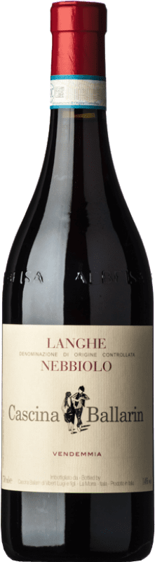 19,95 € Free Shipping | Red wine Cascina Ballarin D.O.C. Langhe Piemonte Italy Nebbiolo Bottle 75 cl