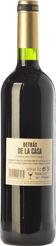 16,95 € | Red wine Castaño Detrás de la Casa Crianza D.O. Yecla Region of Murcia Spain Grenache Tintorera Bottle 75 cl