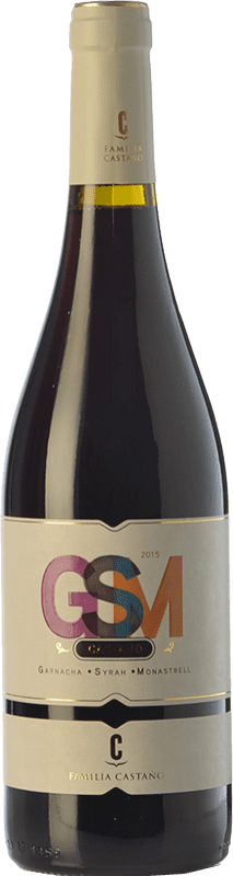 6,95 € | Красное вино Castaño GSM Молодой D.O. Yecla Регион Мурсия Испания Syrah, Monastrell, Grenache Tintorera 75 cl