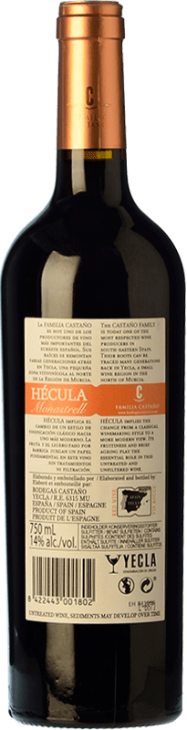 7,95 € | Red wine Castaño Hécula Joven D.O. Yecla Region of Murcia Spain Monastrell Bottle 75 cl