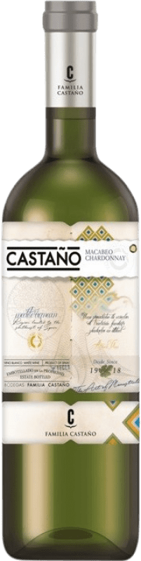 Envio grátis | Vinho branco Castaño Crianza D.O. Yecla Região de Múrcia Espanha Macabeo, Chardonnay 75 cl