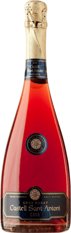Envío gratis | Espumoso rosado Castell Sant Antoni Gran Rosat Gran Reserva D.O. Cava Cataluña España Pinot Negro Botella 75 cl