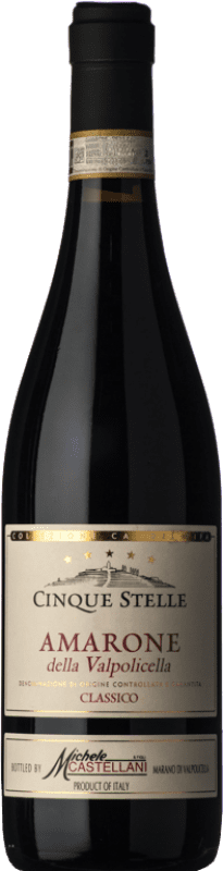 49,95 € Spedizione Gratuita | Vino rosso Castellani Cinque Stelle D.O.C.G. Amarone della Valpolicella