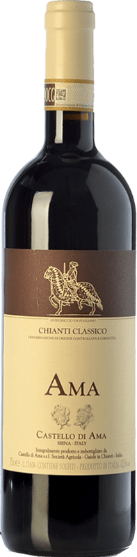 26,95 € Free Shipping | Red wine Castello di Ama D.O.C.G. Chianti Classico Tuscany Italy Merlot, Sangiovese Bottle 75 cl