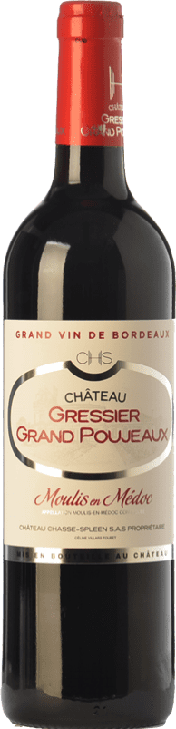 免费送货 | 红葡萄酒 Château Chasse-Spleen Château Gressier Grand Poujeaux Crianza — 陈酿 A.O.C. Moulis-en-Médoc 波尔多 法国 Merlot — 梅洛, Cabernet Sauvignon — 赤霞珠 75 cl