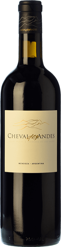 Envío gratis | Vino tinto Château Cheval Blanc Cheval des Andes Crianza I.G. Mendoza Mendoza Argentina Cabernet Sauvignon, Malbec, Petit Verdot 75 cl
