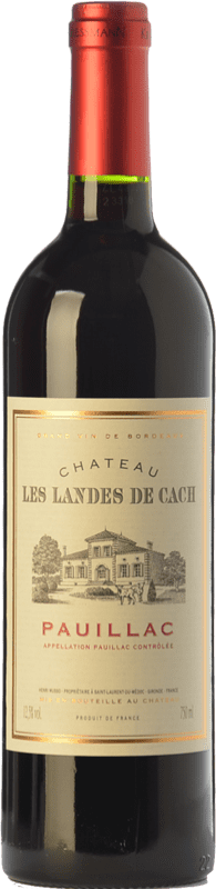 Free Shipping | Red Wine Château de Cach Les Landes de Cach Crianza — Aged A.O.C. Pauillac Bordeaux France Merlot, Cabernet Sauvignon 75 cl