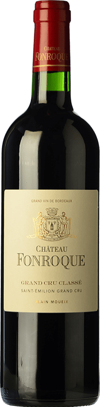Free Shipping | Red wine Château Fonroque Aged A.O.C. Saint-Émilion Grand Cru Bordeaux France Merlot, Cabernet Franc Organic 75 cl