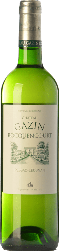Бесплатная доставка | Белое вино Château Gazin Rocquencourt старения A.O.C. Pessac-Léognan Бордо Франция Sauvignon 75 cl
