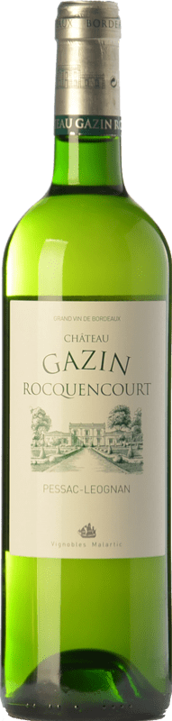 49,95 € | Vin blanc Château Gazin Rocquencourt Blanc Crianza A.O.C. Pessac-Léognan Bordeaux France Sauvignon 75 cl