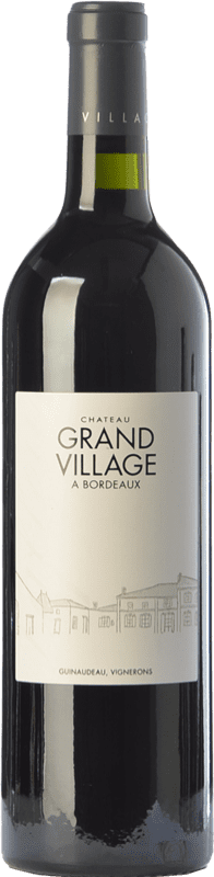 16,95 € | Red wine Château Grand Village Aged A.O.C. Bordeaux Bordeaux France Merlot, Cabernet Franc Bottle 75 cl
