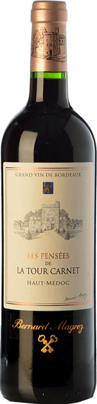 21,95 € | Red wine Château La Tour Carnet Les Pensées Aged A.O.C. Haut-Médoc Bordeaux France Merlot, Cabernet Sauvignon, Cabernet Franc, Petit Verdot Bottle 75 cl