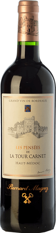 22,95 € | Red wine Château La Tour Carnet Les Pensées Aged A.O.C. Haut-Médoc Bordeaux France Merlot, Cabernet Sauvignon, Cabernet Franc, Petit Verdot 75 cl