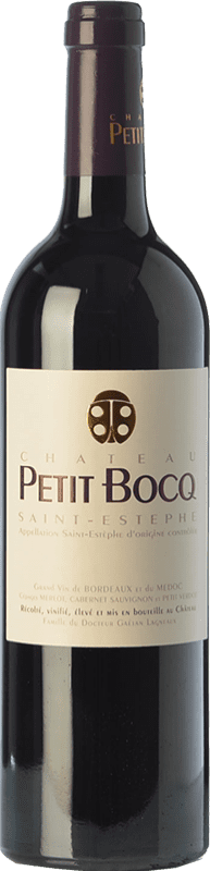 Kostenloser Versand | Rotwein Château Petit Bocq Crianza — Kurze Fassreifung A.O.C. Saint-Estèphe Bordeaux Frankreich Merlot, Cabernet Sauvignon, Cabernet Franc 75 cl