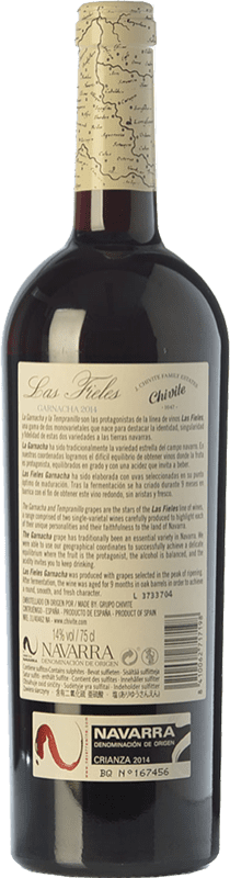 11,95 € Free Shipping | Red wine Chivite Las Fieles Joven D.O. Navarra Navarre Spain Grenache Bottle 75 cl