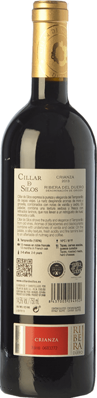 22,95 € | Red wine Cillar de Silos Crianza D.O. Ribera del Duero Castilla y León Spain Tempranillo Bottle 75 cl