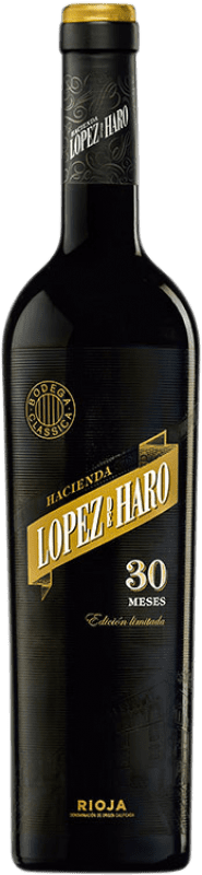 28,95 € | Red wine Hacienda López de Haro 30 Meses Grand Reserve D.O.Ca. Rioja The Rioja Spain Tempranillo, Grenache 75 cl