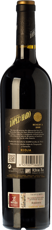 27,95 € Free Shipping | Red wine Classica Hacienda López de Haro 30 Meses Gran Reserva D.O.Ca. Rioja The Rioja Spain Tempranillo, Grenache Bottle 75 cl
