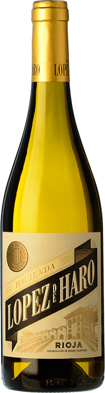 Free Shipping | White wine Hacienda López de Haro Barrica D.O.Ca. Rioja The Rioja Spain Viura 75 cl