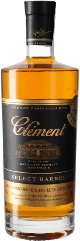 38,95 € | 朗姆酒 Clément Select Barrel Rhum I.G.P. Martinique 法国 70 cl