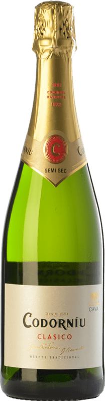 8,95 € | White Sparkling Wine Codorníu Semi-Dry Semi-Sweet Classic D.O. Cava Catalonia Spain Macabeo, Xarel·lo, Parellada 75 cl
