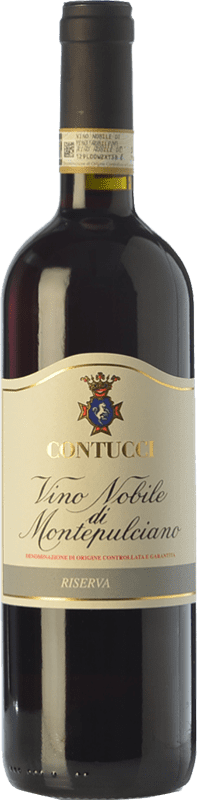 28,95 € | Red wine Contucci Riserva Reserva D.O.C.G. Vino Nobile di Montepulciano Tuscany Italy Sangiovese, Colorino, Canaiolo Bottle 75 cl