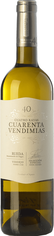 免费送货 | 白酒 Cuatro Rayas Cuarenta Vendimias D.O. Rueda 卡斯蒂利亚莱昂 西班牙 Verdejo 75 cl