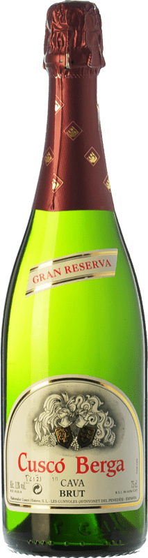 8,95 € Envoi gratuit | Vin Mousseux Blanc Cuscó Berga Brut Grande Réserve D.O. Cava