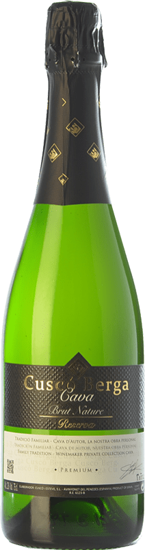 Envoi gratuit | Vin Mousseux Blanc Cuscó Berga Brut Nature Réserve D.O. Cava Catalogne Espagne Macabeo, Xarel·lo, Parellada 75 cl