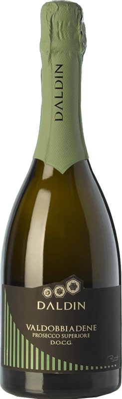 Envio grátis | Espumante Branco DalDin Brut — Bruto D.O.C.G. Prosecco di Conegliano-Valdobbiadene Treviso Itália Glera 75 cl