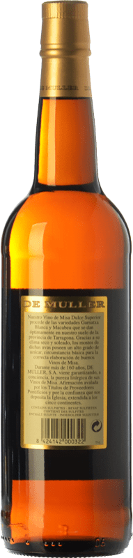 7,95 € Free Shipping | Sweet wine De Muller Vino de Misa D.O. Terra Alta Catalonia Spain Grenache White, Macabeo Bottle 75 cl