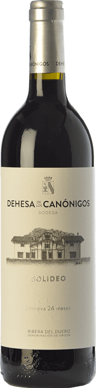 44,95 € Free Shipping | Red wine Dehesa de los Canónigos Solideo 24 Meses Reserva D.O. Ribera del Duero Castilla y León Spain Tempranillo, Cabernet Sauvignon, Albillo Bottle 75 cl